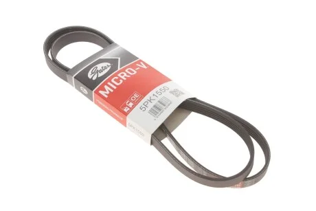 Ремінь поліклиновий для Opel, Suzuki, Fiat, Alfa Romeo GATES 5PK1550 фото товару