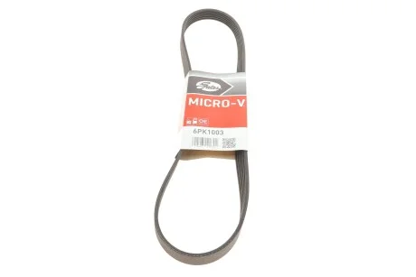 Ремінь поліклиновий для BMW, Seat, Audi, Volkswagen, Skoda GATES 6PK1003 фото товару