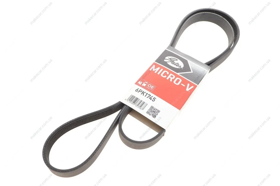 <strong>Ремінь генератора Connect 1.8DI/TDCi 07- (+AC) GATES 6PK1745 (фото 1)</strong>