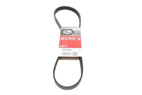 Ремінь поліклиновий для Volkswagen, Audi, Fiat, Peugeot, Seat GATES 6PK948 фото товару