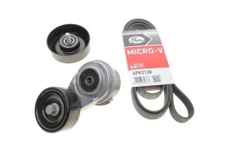 Натяг паса з елементами монтажу для Mercedes, KIA, Honda, Hyundai GATES K096PK2138 фото товару