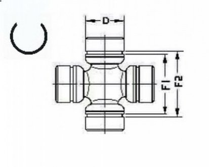 Крестовина Mitsubishi Pajero I, II -07 30x85,9 GKN (Lobro) U926 фото товара