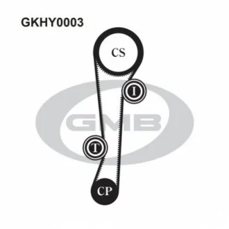 Комплект ременя ГРМ для Hyundai, KIA GMB GKHY0003 фото товару