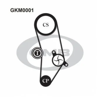 Комплект ременя ГРМ для Mitsubishi GMB GKM0001 фото товару
