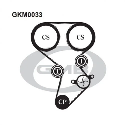 <strong>Ремонтний комплект для заміни паса газорозподільчого механізму GMB GKM0033 (фото 1)</strong>