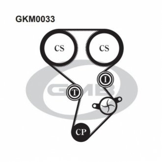 Ремонтний комплект для заміни паса газорозподільчого механізму GMB GKM0033 (фото 1)