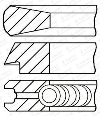 <strong>Комплект кілець на поршень GOETZE 08-114400-45 (фото 1)</strong>