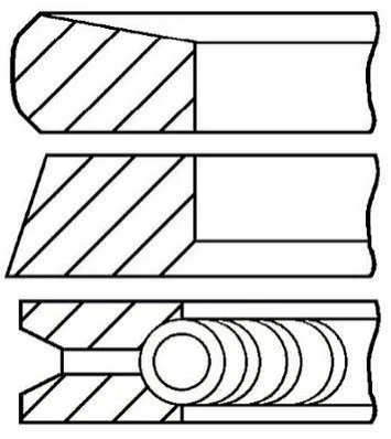 <strong>Комплект кілець на поршень GOETZE 08-127407-00 (фото 1)</strong>