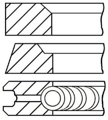 <strong>Комплект кілець на поршень GOETZE 08-182700-00 (фото 1)</strong>