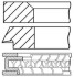 Кольца поршневые (требуется комплектов - 4) GOETZE 08-269704-00 (фото 1)