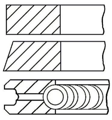 <strong>Комплект кілець на поршень GOETZE 08-307607-00 (фото 1)</strong>