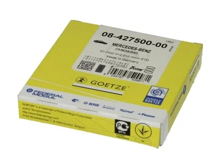 Кільця поршневі,комплект для GOETZE 08-427500-00 фото товару