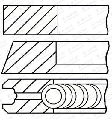 <strong>Комплект кілець на поршень GOETZE 08-432900-00 (фото 1)</strong>