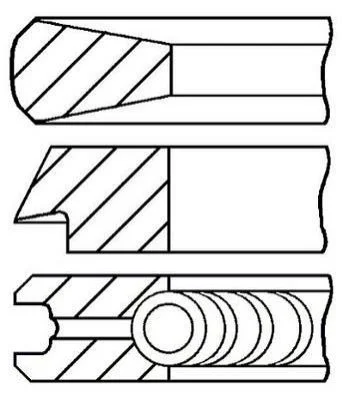 <strong>Комплект кілець на поршень GOETZE 08-433607-00 (фото 1)</strong>