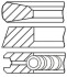 Комплект поршневих кілець STD GOETZE 08-435000-00 (фото 1)
