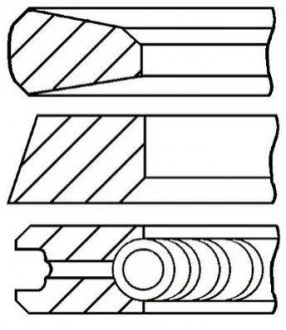 Комплект поршневих кілець STD для Audi, Seat, Volkswagen, Skoda, Lamborghini GOETZE 08-435000-00 фото товару