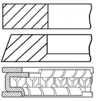 Кільця поршневі GOETZE 0845000710 фото товару