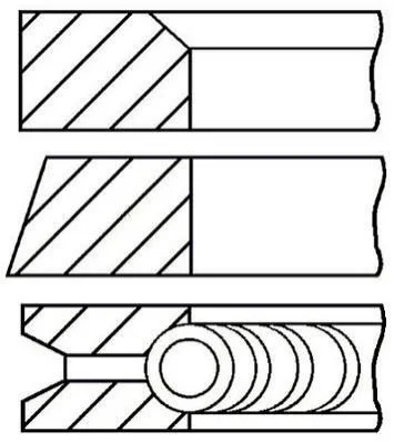 <strong>Комплект кілець на поршень GOETZE 08-502207-00 (фото 1)</strong>