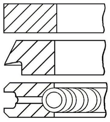 <strong>Комплект кілець на поршень GOETZE 08-502907-00 (фото 1)</strong>