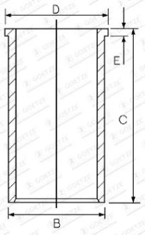 Гільза для GOETZE 14-023751-00 фото товару