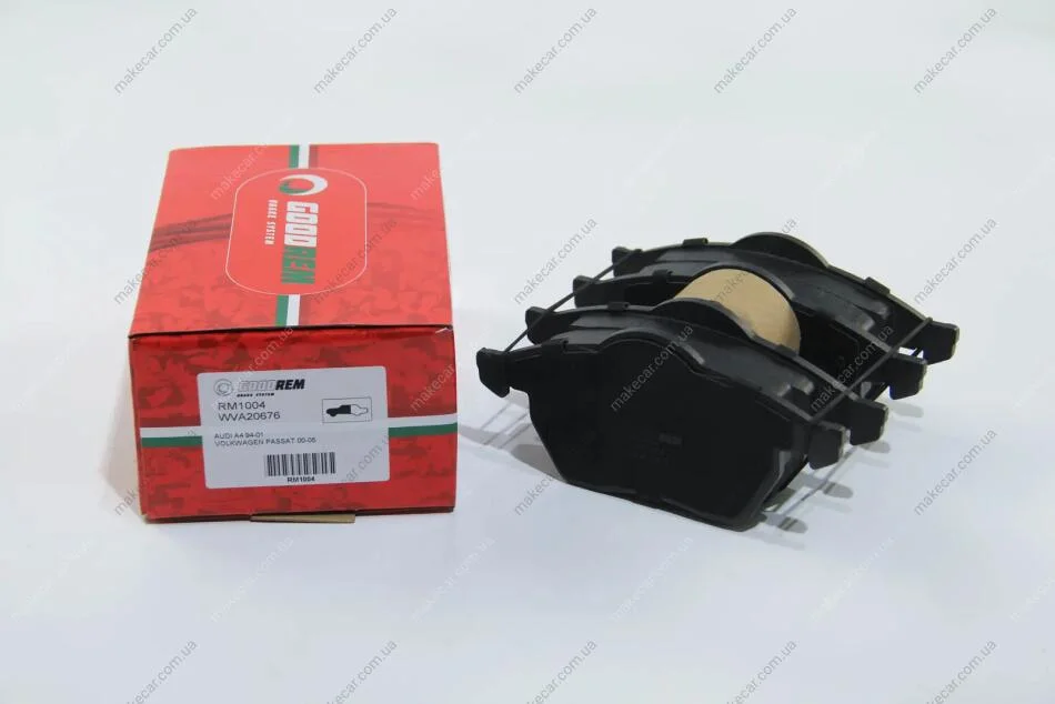 <strong>Гальмівні колодки пер. Golf IV/Octavia/A3 1.8T/1.9TDI Goodrem RM1004 (фото 1)</strong>