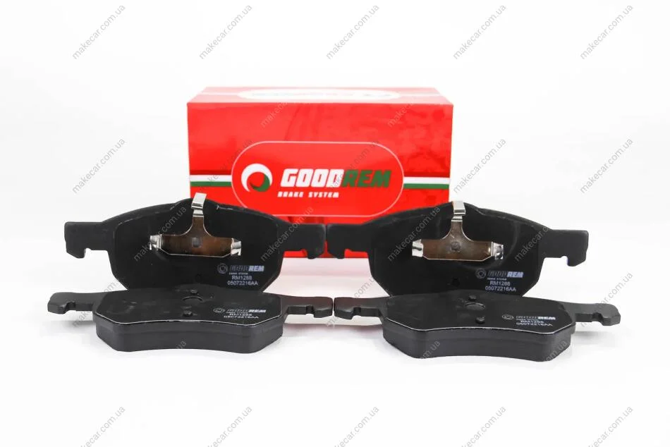 <strong>Гальмівні колодки пер. Voyager/Grand Voyager/Caravan/Grand Caravan 00-08 Goodrem RM1288 (фото 1)</strong>