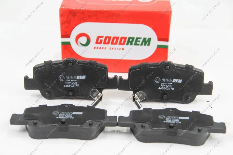 <strong>Гальмівні колодки зад. Toyota Auris 07-12/Corolla 13- (bosch) Goodrem RM1299 (фото 1)</strong>