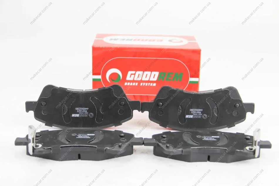 <strong>Тормозные колодки перед. Toyota Auris 07-12 (bosch) (150,8x62,5x19,5) Goodrem RM1423 (фото 1)</strong>