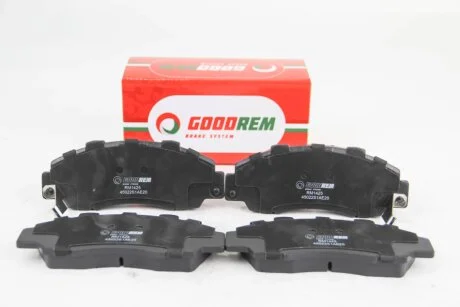 Гальмівні колодки пер. Legend/Accord/Shuttle/CR-V/Civic 93-05 для Honda, Nissan, BYD, Infiniti, Acura Goodrem RM1425 фото товару