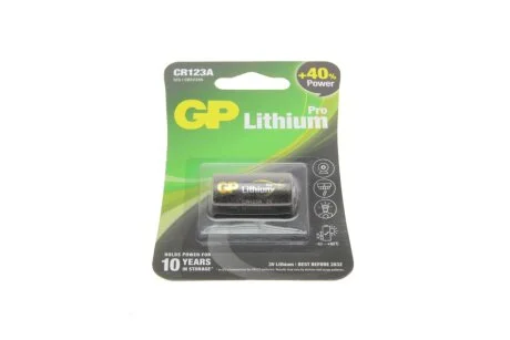 Батарейка Lithium FOTO 3.0V, CR123A-U1 для GP 4891199001086 фото товару