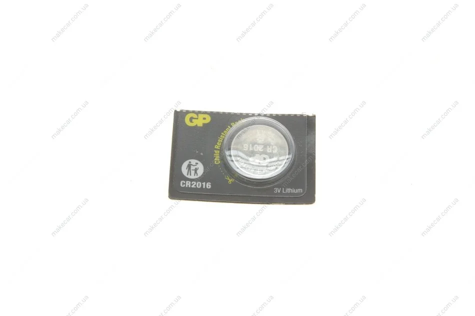 <strong>Батарейка дискова Lithium Button Cell 3.0V CR2016-8U5 літієві GP 4891199001123 (фото 1)</strong>