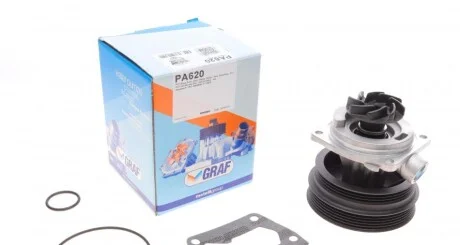 Помпа системи охолодження 1.6MPI 16V Fiat Doblo 00-09, Fiat Siena 97-16, Fiat Stilo 01-10, Fiat Bravo 95-01, Fiat Multipla 03-10, Fiat Palio 96-20, Lancia Lybra 99-05 для Lancia, Fiat GRAF PA620 фото товару