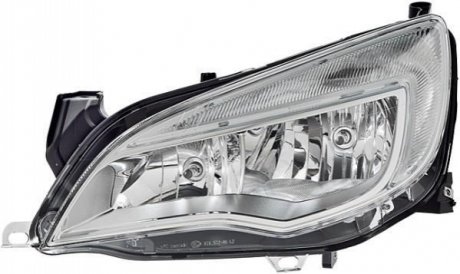 OPEL Фара основная галоген с лампами,мотором,H7/H7 W21/5W лів.Astra J 09- HELLA 1EG 010 011-311