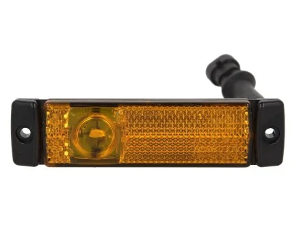 Габаритні ліхтарі Лів/Прав, жовтий, LED, висота 16мм ширина 130мм глибина 32мм, болт/кріплення вертикальне, довжина провода 180мм, 24В (конектор: AMP, IP6K9K) для HELLA 2PS 008 645-887 фото товару