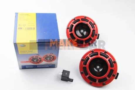 Сигнал звуковий Hella Super Tone B133 (комплект) червоний для HELLA 3AG003399-801 фото товару