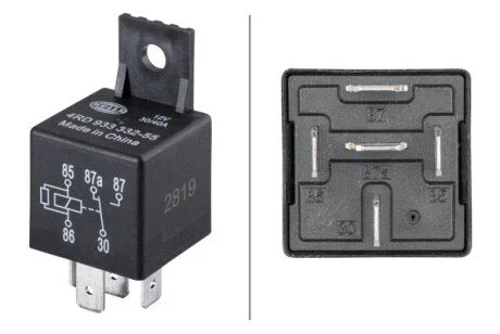 Реле (12V, 40A) MERCEDES A (W169), A (W176), B SPORTS TOURER (W245), B SPORTS TOURER (W246, W242), C (CL203), C T-MODEL (S202), C T-MODEL (S203), C (W202), C (W203), CLC (CL203), CLK (A208) 01.68- для HELLA 4RD933332551 фото товара