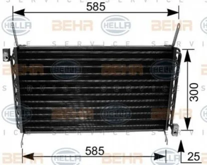 Конденсер кондиціонера для HELLA 8FC 351 035-671 фото товару