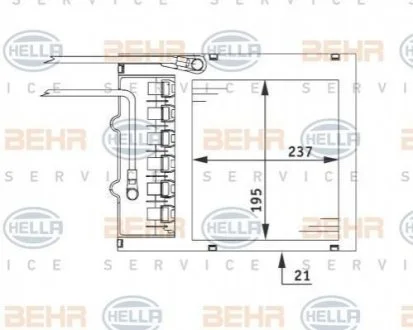 Радіатор пічки для HELLA 8FH 351 311-151 фото товару