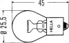 <strong>Лампа розжарювання, PY21W 24V 21W BAU 15s Amber HELLA 8GA006841241 (фото 2)</strong>