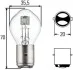 <strong>Лампа розжарювання S2 12V 35/35W BA20d HELLA 8GD002084131 (фото 1)</strong>
