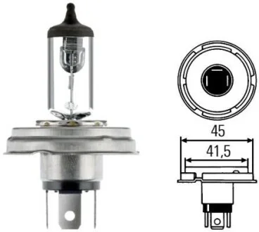 R2 12V 45/40W Лампа розжарювання STANDARD для HELLA 8GD 002 088-141 фото товару