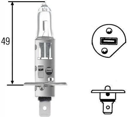 <strong>H1 12V 55W Лампа розжарювання HELLA 8GH 002 089-133 (фото 1)</strong>
