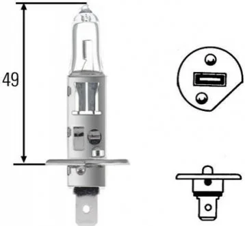 H1 12V 55W Лампа розжарювання для HELLA 8GH 002 089-133 фото товару