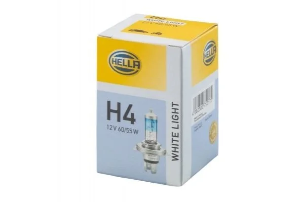 <strong>Лампа розжарювання, H4 12V 60/55W P43t, WL 4200K White Light HELLA 8GJ 223 498-121 (фото 1)</strong>