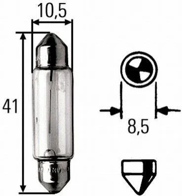 <strong>12V 5W SV8.5-8 Автолампа галогенова HELLA 8GM 002 091-311 (фото 1)</strong>