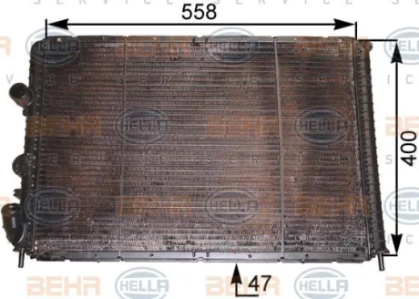 Радіатор системи охолодження для HELLA 8MK376710211 фото товару