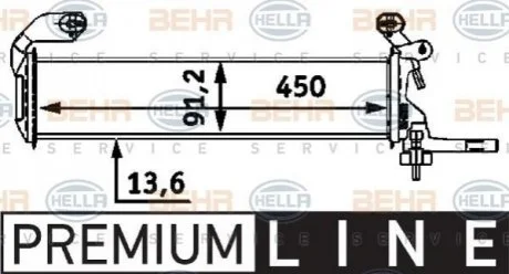 Радіатор охолоджування для HELLA 8MK 376 712-661 фото товару