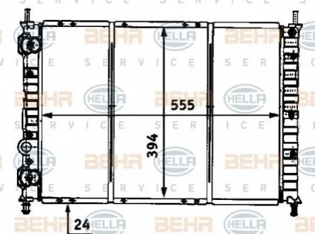 Радіатор охолоджування для HELLA 8MK 376 718-211 фото товару