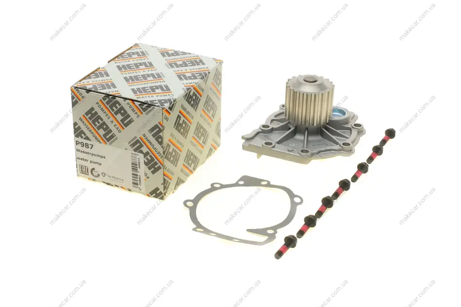<strong>Насос охолоджуючої рідини, з ущільненням VOLVO S60 II, S80 II, S90 II, V40, V60 I, V60 II, V70 III, V90 II, XC40, XC60 I, XC60 II, XC70 II, XC90 II 2.0/2.0D 09.13- HEPU P987 (фото 1)</strong>