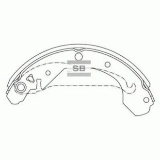 Тормозные колодки барабанные для Hi-Q (SANGSIN) SA102 фото товара